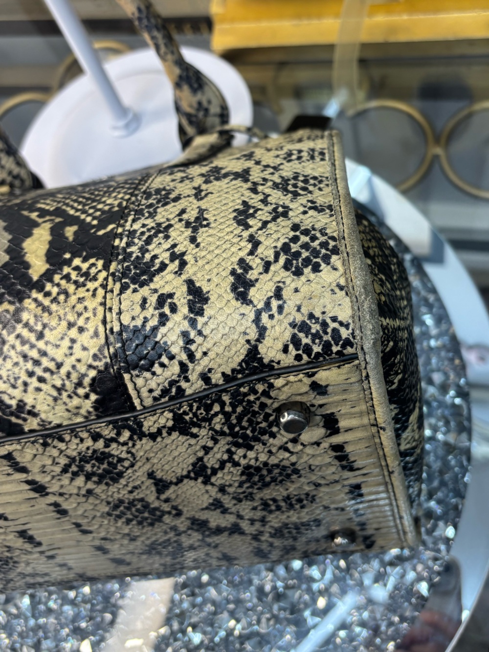 Coach 2015 Crosby Python embossed carryall EUC - Picture 10 of 11